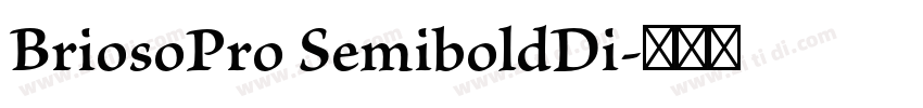 BriosoPro SemiboldDi字体转换